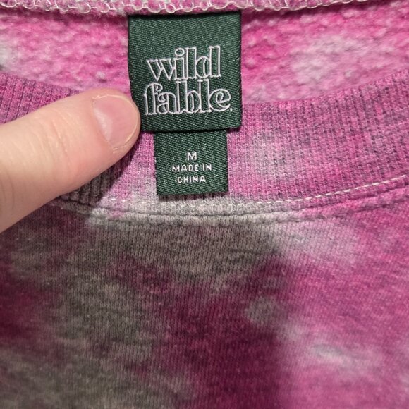 Pink &Gray Tie Dye (M) Women's Sweatshirt Lighty loved - Picture 2 of 3